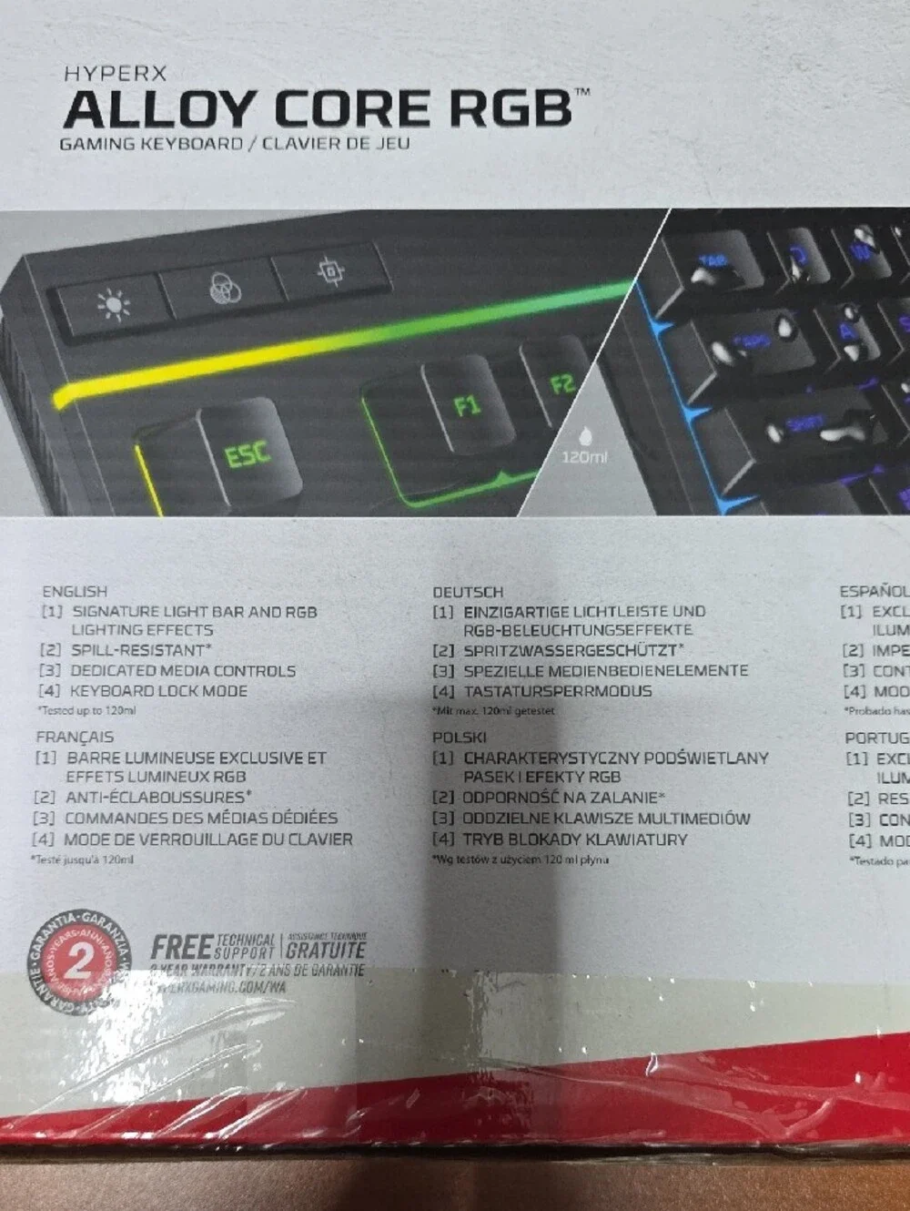 Hype Alloy Core RGB Gaming Keyboard - Black with Red Accent